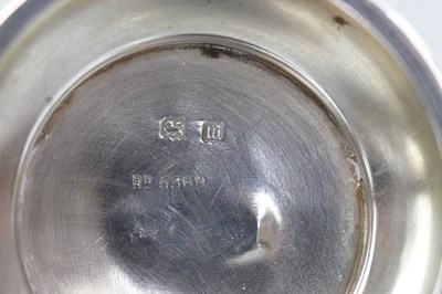 Lot 574 - A hallmarked silver loaded inkwell in the form...