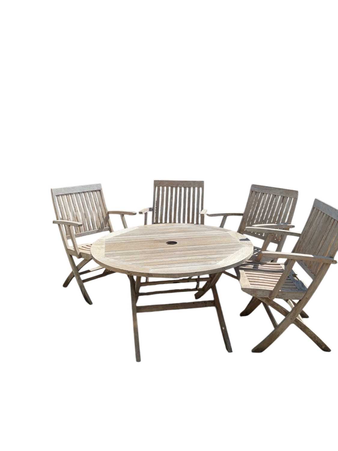 Lot 135 - BARLOW TYRIE; a modern circular folding garden...