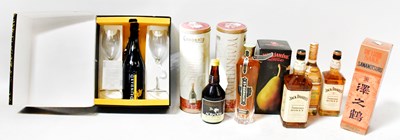 Lot 1017 - A collection of mixed spirits, liquors and...