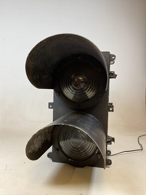 Lot 5 - A large railway double light with stepped...