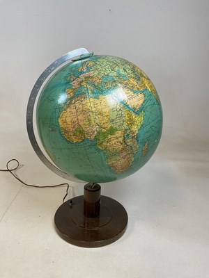 Lot 91 - A vintage illuminating globe on stand, height...