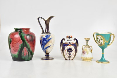 Lot 222 - Five pieces of pottery including Doulton...