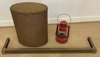 Lot 83 - LLOYD LOOM; a laundry basket, repainted, 58 x...
