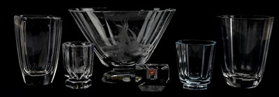 Lot 212 - KJELLANDER; an art glass pedestal bowl...
