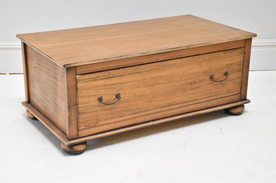 Lot 1127 - A reproduction hardwood toy chest, height 46cm,...