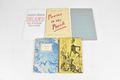 Lot 612 - BETJEMAN (JOHN), POEMS IN THE PORCH, signed by...