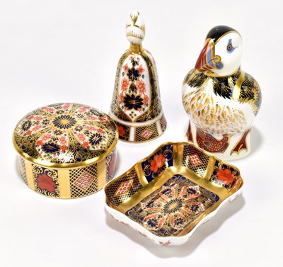 Lot 505 - ROYAL CROWN DERBY; four pieces of ceramics