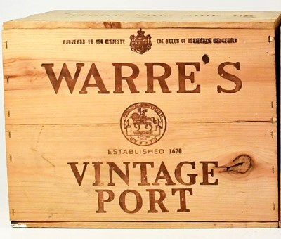 Lot 981 - WARRE'S VINTAGE PORT; a crate of twelve...