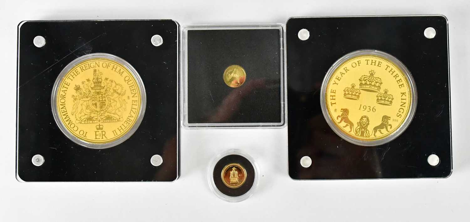 Lot 977 - Four gold coins, comprising two 24ct coins,...