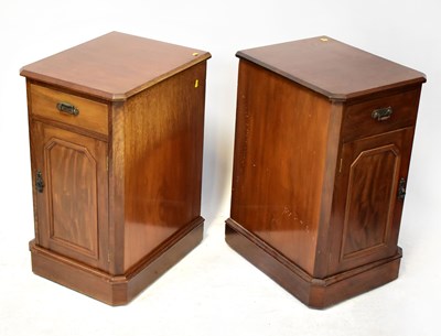 Lot 36 - A pair of 19th century mahogany bedside...