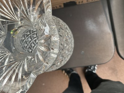 Lot 314 - WATERFORD; a crystal pineapple vase, height...