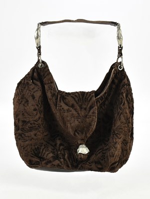 Lot 736 - LIBERTY; a brown velvet cloth textured large...