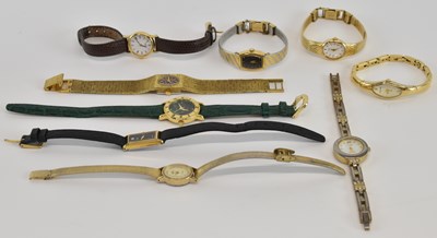 Lot 1487 - A group of nine lady's costume wristwatches...