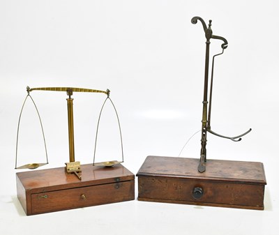 Lot 2469 - BECKER & SONS, NEW YORK; a set of brass and...