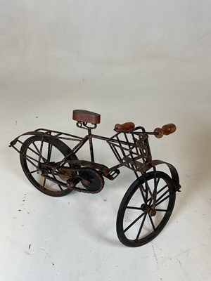 Lot 163 - A doll's pram and a rustic scratch built...