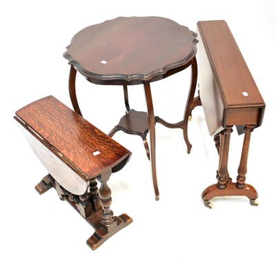 Lot 47 - A mahogany octagonal Sutherland table, raised...