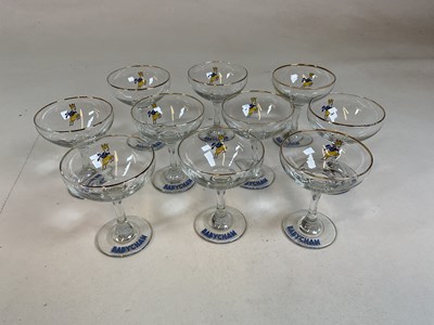 Lot 340 - Ten vintage Babycham glasses