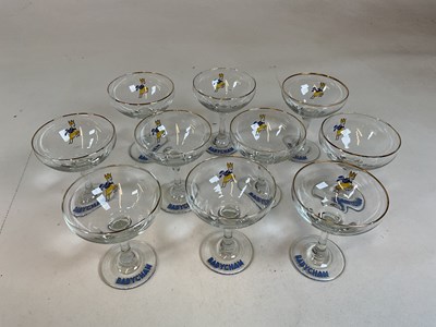 Lot 340 - Ten vintage Babycham glasses