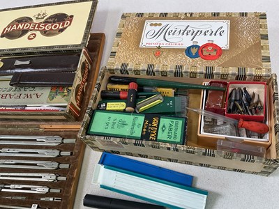 Lot 31 - A collection of pens, pencils and associated...