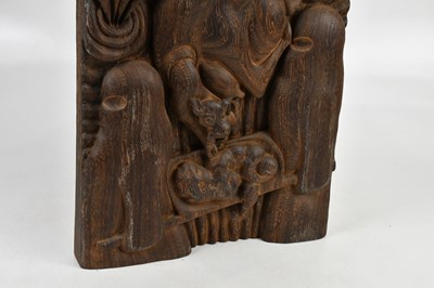 Lot 143 - DAVID GILBERT (1928-2016); carved and burnt...