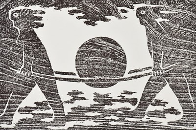Lot 6 - DAVID GILBERT (1928-2016); woodblock print and...