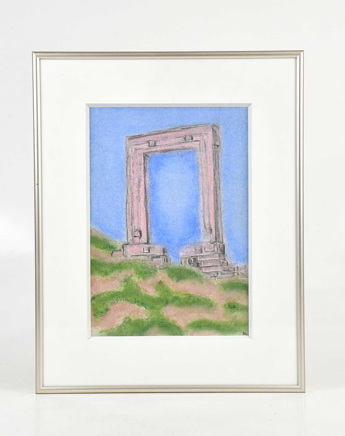 Lot 35 - DAVID GILBERT (1928-2016); pastel, 'Archaic...