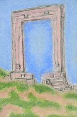 Lot 35 - DAVID GILBERT (1928-2016); pastel, 'Archaic...