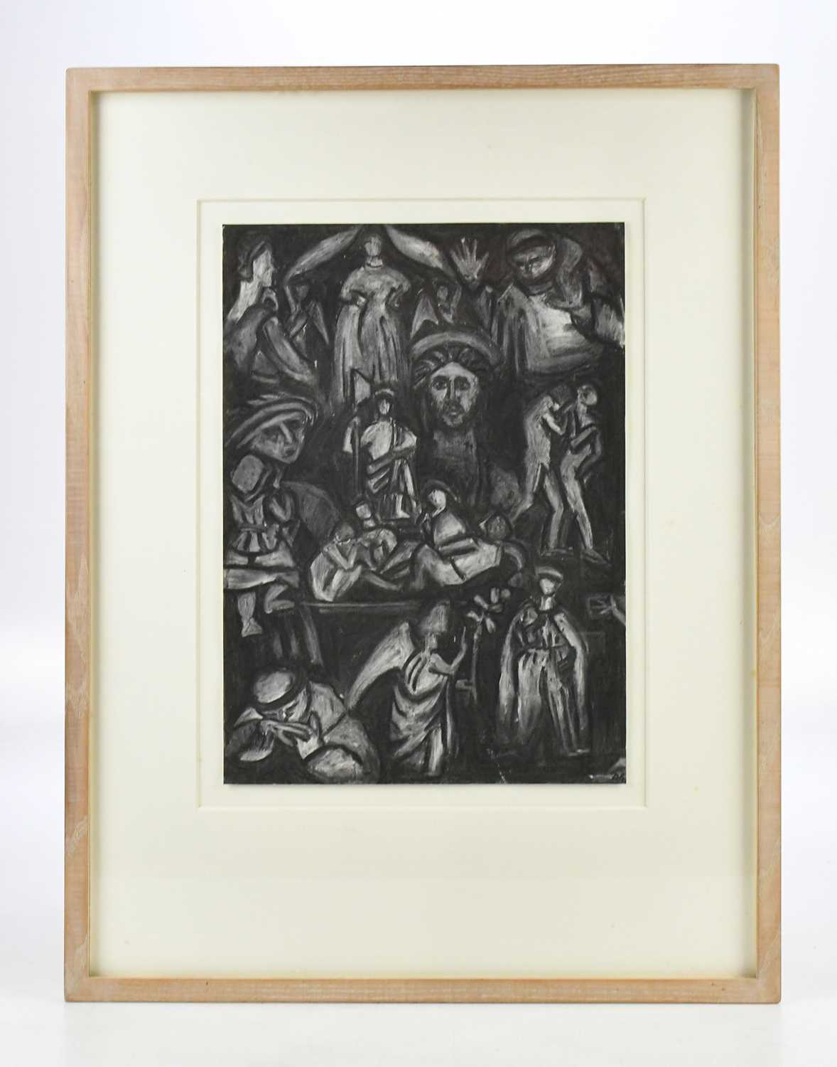 Lot 13 - DAVID GILBERT (1928-2016); charcoal, 'Rising...