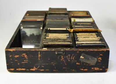 Lot 433 - A brass and metal cased magic lantern in metal...