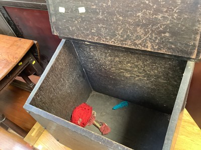 Lot 29 - An oak coal/slipper box.