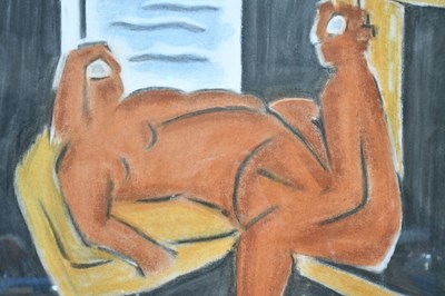 Lot 19 - DAVID GILBERT (1928-2016); pastel,...