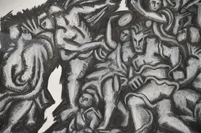 Lot 41 - DAVID GILBERT (1928-2016); charcoal and chalk,...