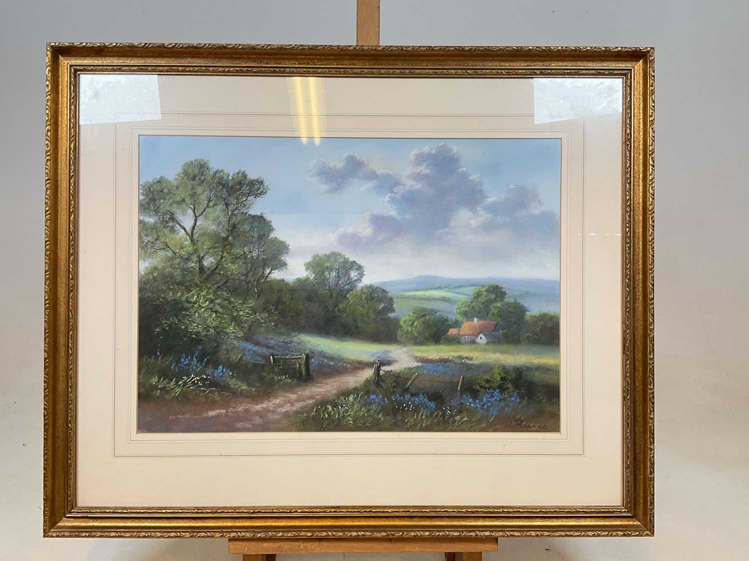 Lot 392 - WENDY REEVES; pastel, rural landscape,