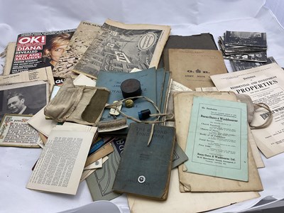 Lot 366 - A quantity of ephemera including postcards,...