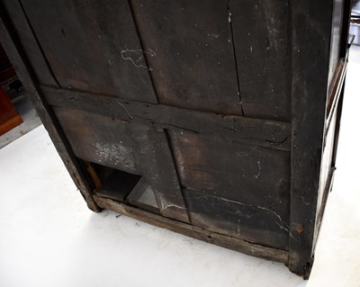 Lot 122 - A 17th century oak court cupboard of small...