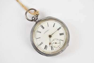 Lot 540 - A W W CO WALTHAM; a hallmarked silver key wind...