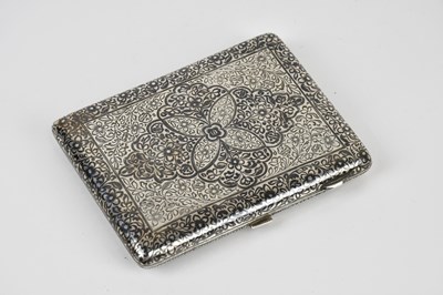 Lot 2259 - A Russian silver cigarette case, with foliate...