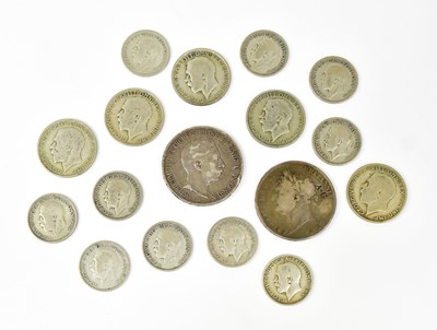 Lot 1218 - A small quantity of silver and half silver...
