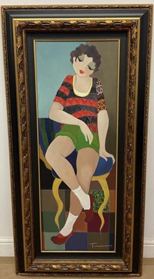 Lot 369 - ITZCHAK TARKAY (ISRAELI, 1935-2012); oil on...
