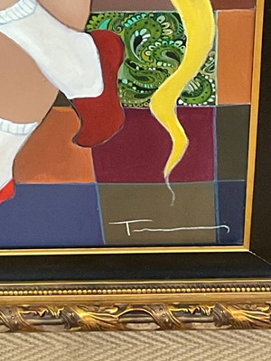 Lot 369 - ITZCHAK TARKAY (ISRAELI, 1935-2012); oil on...