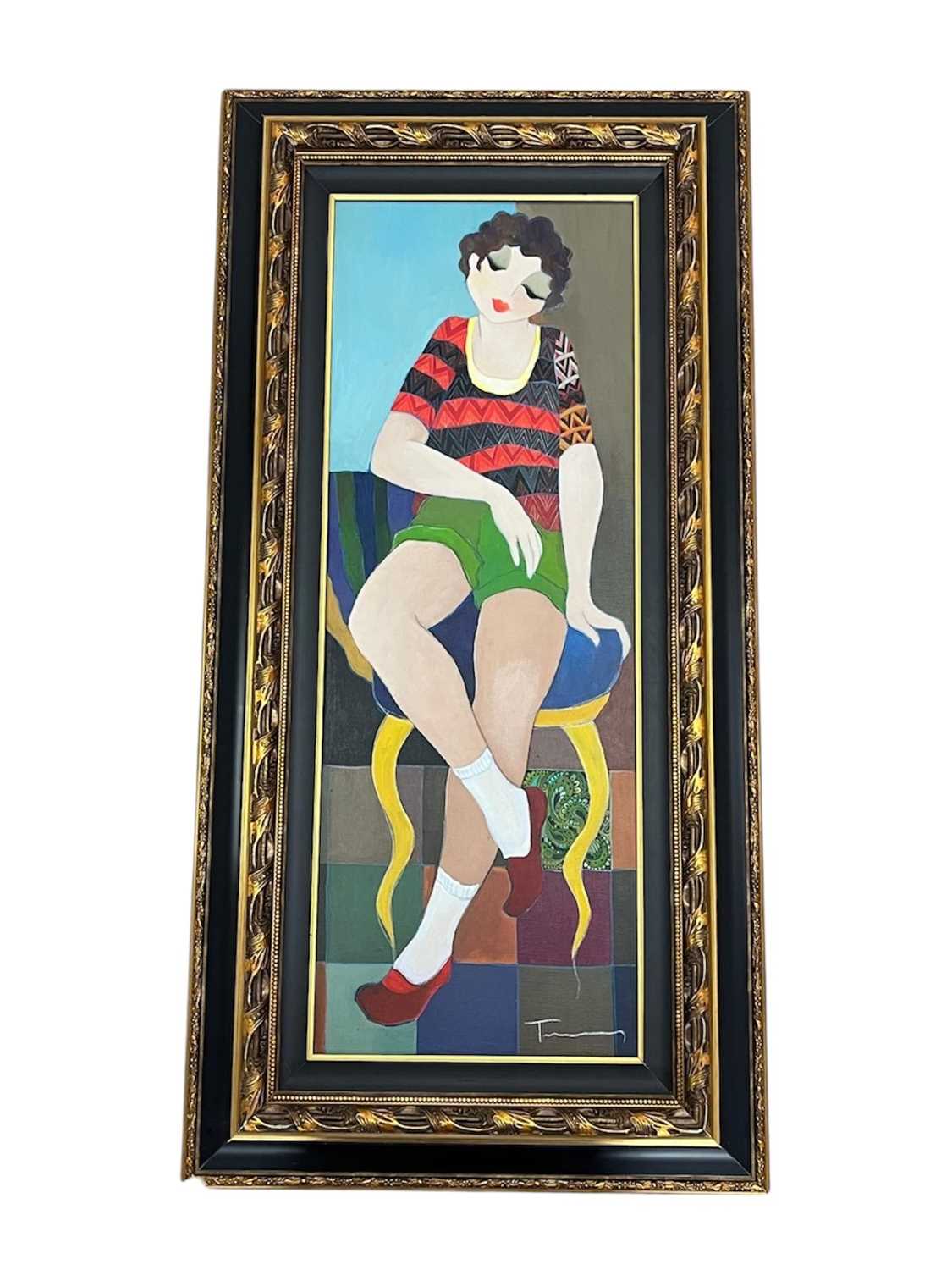 Lot 369 - ITZCHAK TARKAY (ISRAELI, 1935-2012); oil on...
