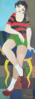 Lot 369 - ITZCHAK TARKAY (ISRAELI, 1935-2012); oil on...