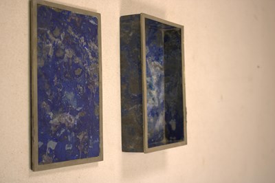 Lot 11 - An early 20th century lapis lazuli and white...