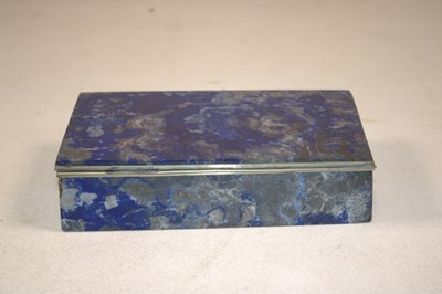 Lot 11 - An early 20th century lapis lazuli and white...