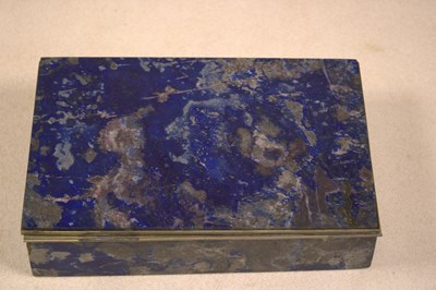 Lot 11 - An early 20th century lapis lazuli and white...