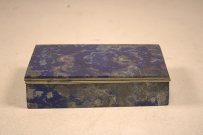 Lot 11 - An early 20th century lapis lazuli and white...