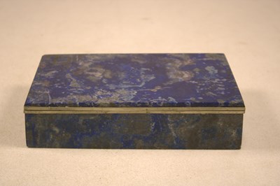 Lot 11 - An early 20th century lapis lazuli and white...