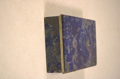 Lot 11 - An early 20th century lapis lazuli and white...