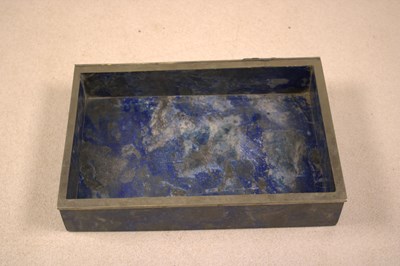 Lot 11 - An early 20th century lapis lazuli and white...