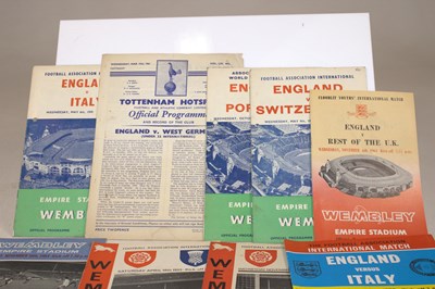 Lot 61 - ENGLAND FOOTBALL INTERNATIONALS; a group of...